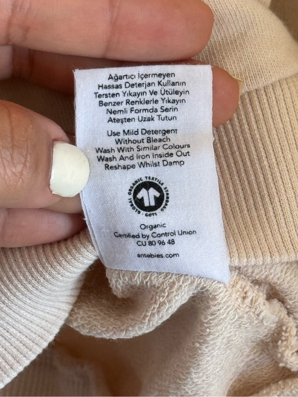 Antebies Organic Cotton Yaz Buketi Flower Sweatshirt Cream | 7-8 Year old - Picture 5 of 6